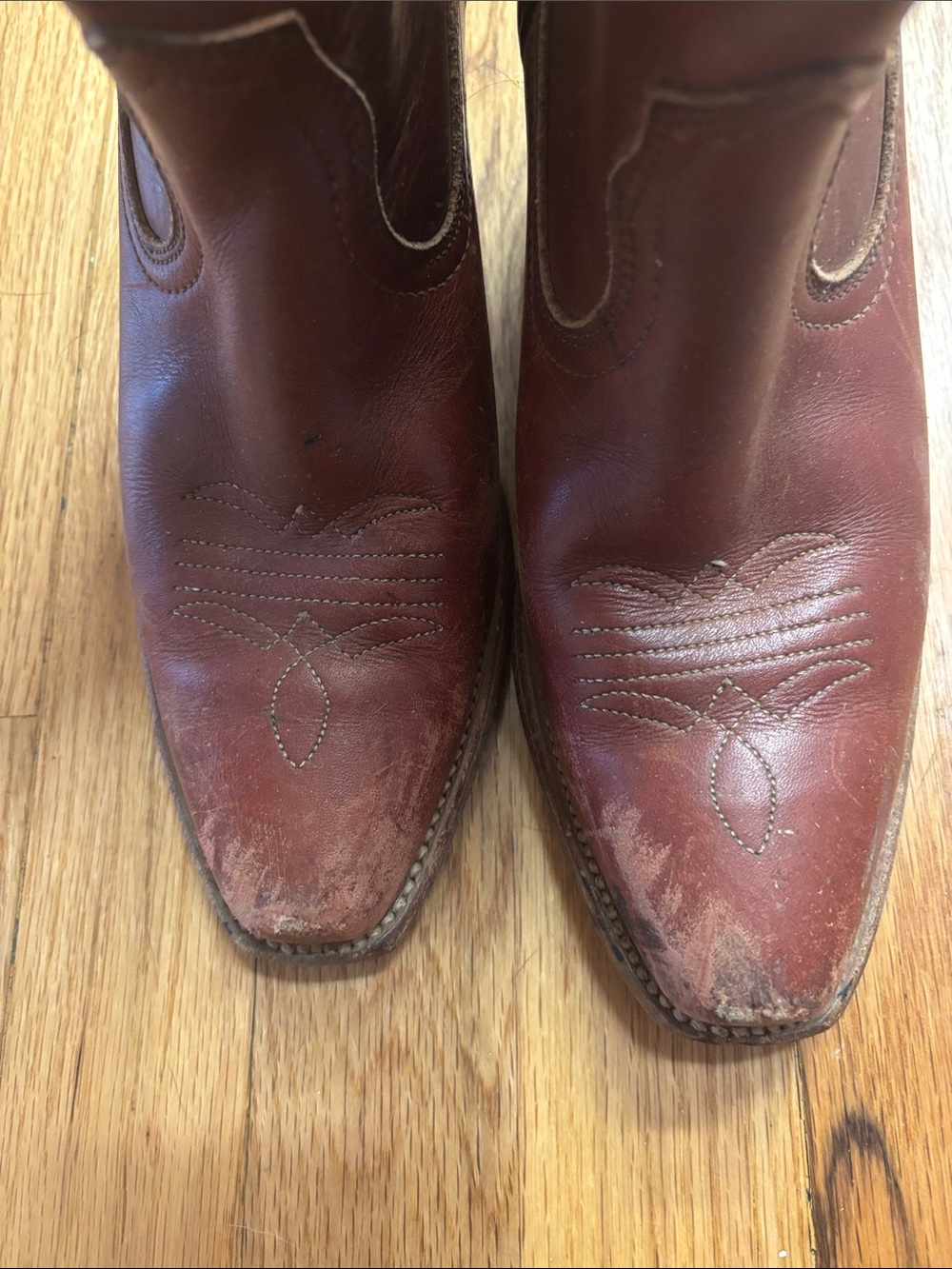 FRYE AND CO. Women's Tall Western Boots - Brown - Picture 2 of 4